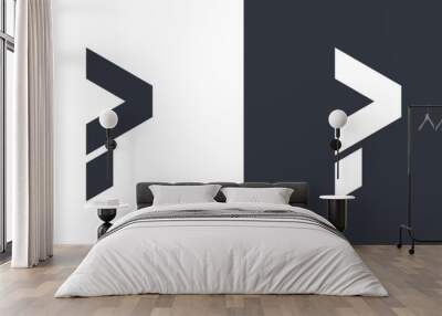 Letter P logo design with creative concept. Premium Vector Wall mural