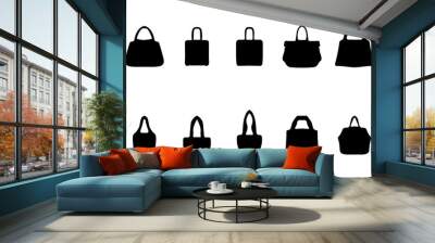 Simple Handbag Illustration set design Wall mural