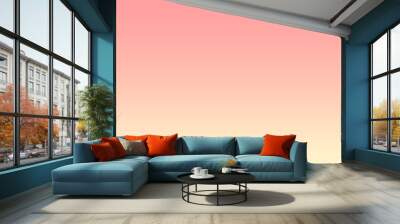 beautiful seamless mixture of pink, peach ,Salmon , cream and light yellow Lemon solid color linear gradient background on the horizontal frame Wall mural