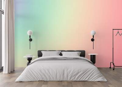 Mixed of pale pastel rainbow color radiance geometric background Wall mural