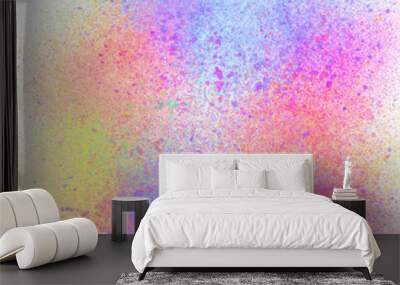 Colorful spray paint on white background Wall mural