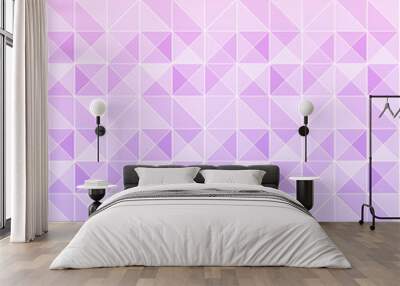 Violet and pink triangle pattern background Wall mural