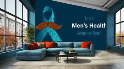 Men's Health Awareness Month, vector illustration Wall mural