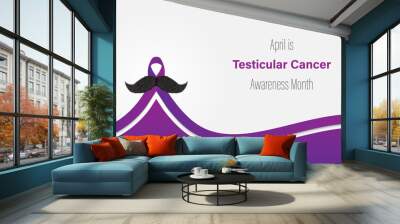 Testicular Cancer Awareness Month, vector illustration Wall mural