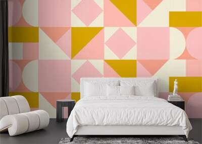 geometric mid century modern style seamless pattern. vector background  print.  Wall mural