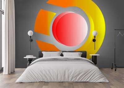 Abstract vector bright painting design elemen Wall mural