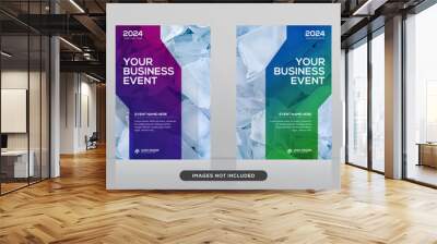 Multipurpose corporate book cover design template in a4 format premium vector mockup  Wall mural