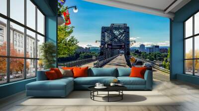 Alexandra Bridge is a steel bridge that crosses Ottawa river, connecting Ottawa city (Ontario) wiht Gatineau city (Quebec) Wall mural