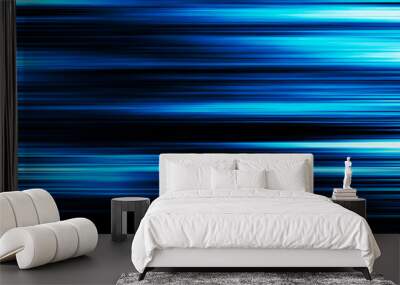 Abstract blue background with light vertical lines. Wall mural