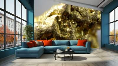 Golden nugget background close up Wall mural