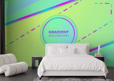 Modern Fresh Gradient Color With Shiny Line Abstract Background Wall mural