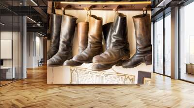 Alte Stiefel Wall mural