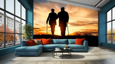 Older married couple Wall mural