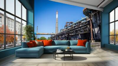 factory with chimneys Wall mural