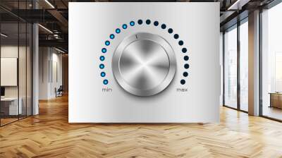 Metal volume control with glowing dial Wall mural