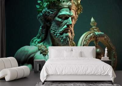 4k resolution or higher, saturn, ancient roman god of time, generation. generative ai technology Wall mural