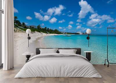 View of Cabbage beach in Paradise Island (Nassau, Bahamas). Wall mural