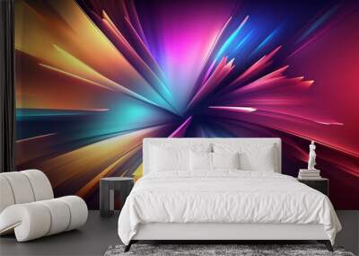 Abstract light Background, complementar vivid color - AI generative Wall mural