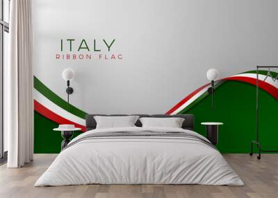 Italy ribbon flag Wall mural