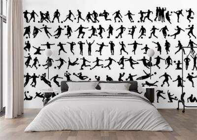 Soccer player silhouette Wall mural