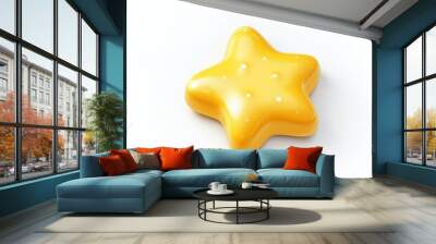 3d yellow star Wall mural