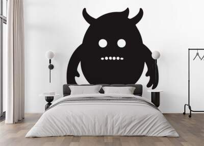 simple monster black shape Wall mural