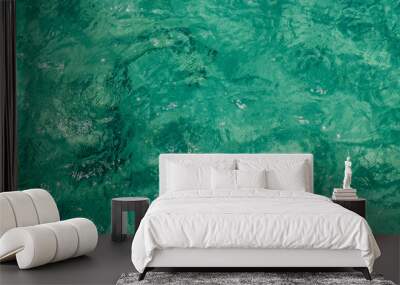 Emerald clean transparet sea water texture. Wall mural