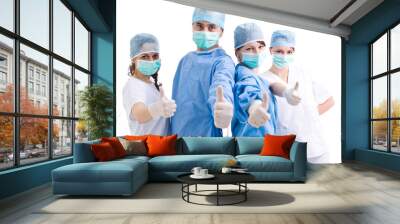 medical team showing thumbs up Wall mural