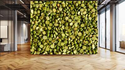 Green dry pea texture background. Wall mural