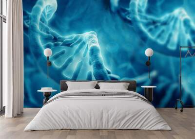 Concept of biochemistry with dna molecule Wall mural