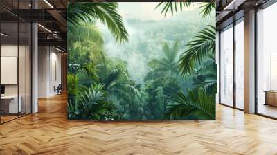 Canopy of a tropical forest Wall mural