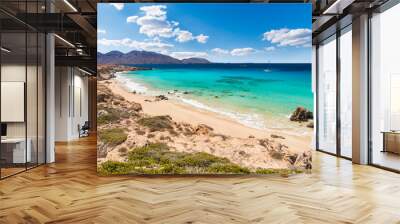 Marble beach in the island of Armathia near the Greek island of Kassos in the Dodecanese archipelago Wall mural