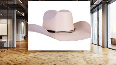 Rodeo rider, wild west, American and country music concept theme with a cowboy hat isolated on white background with cut out clip path image Wall mural