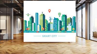 Smart city concept Wall mural