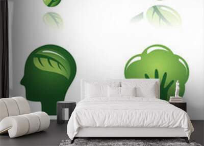 Green Design Icons Wall mural