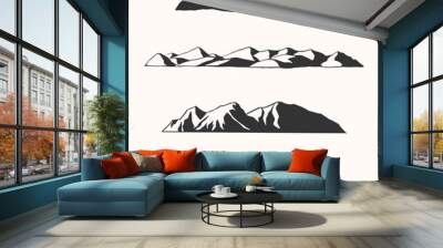 Hand Drawn Mountains - Vector Illustrations of hand drawn mountains and mountain ranges Wall mural