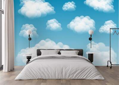 Vector Clouds  Wall mural