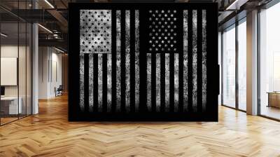 GRUNGE USA FLAG BLACK/WHITE VECTOR DESIGN Wall mural