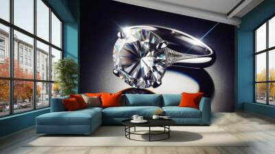 diamond on black Wall mural