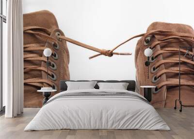 Pair of shoes bound together. Wall mural