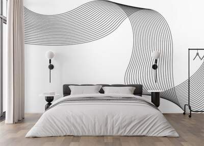 Abstract Wavy Line Wall mural