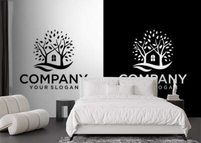 Tree House business logo vector, Brand Identity Logos design, modern logo, Logo Designs Vector Illustration Template Wall mural