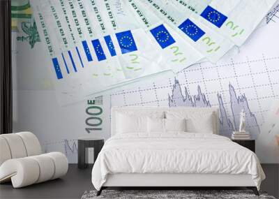 Financing graphics with money Wall mural