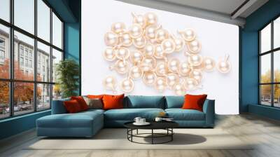 Hyaluronic acid capsules isolated on white background. Wall mural