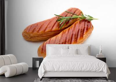 Pork sausage isolated on white background. Wall mural