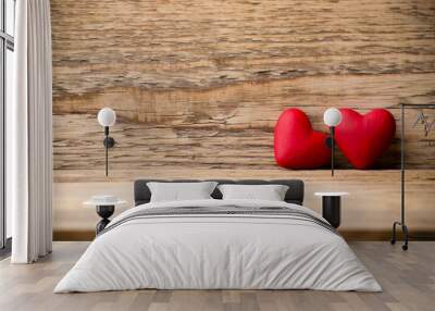 Red heart. Wall mural