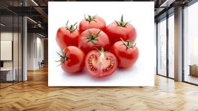 Tomato on the white isolatd background. Wall mural