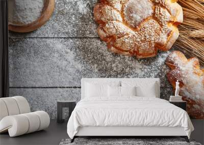 Bread bakery background Wall mural