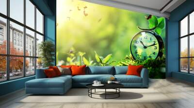 Beautiful green energy in nature life Wall mural