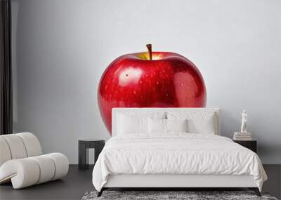 A red apple isolated on white background Wall mural